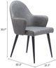 Zuo® Modern Silloth Gray/Black Dining Arm Chair-1