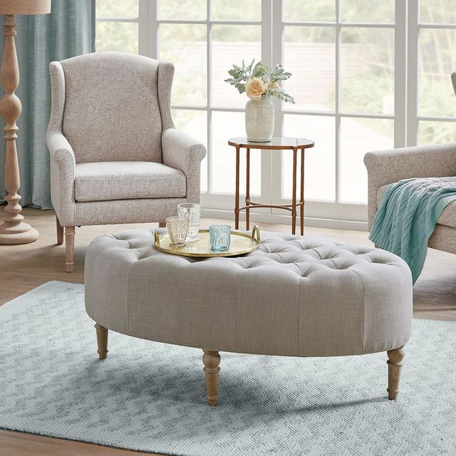 Olliix by Martha Stewart Clara Gray Accent Ottoman-2