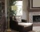 Cal® Lighting & Accessories Wilmington Antique Brass/White Down Bridge Floor Lamp-1