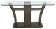 Elements International Dapper Glass Top Rectangular Counter Dining Table with Walnut Base-1