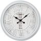 Monarch Specialties Inc. Grey 20" Round Wall Clock with Roman Numerals on Grey Background-0