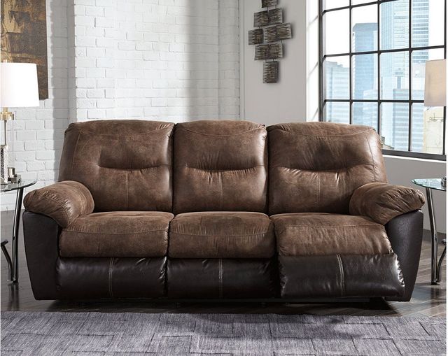 Signature Design by Ashley® Follett Coffee Reclining Sofa-1