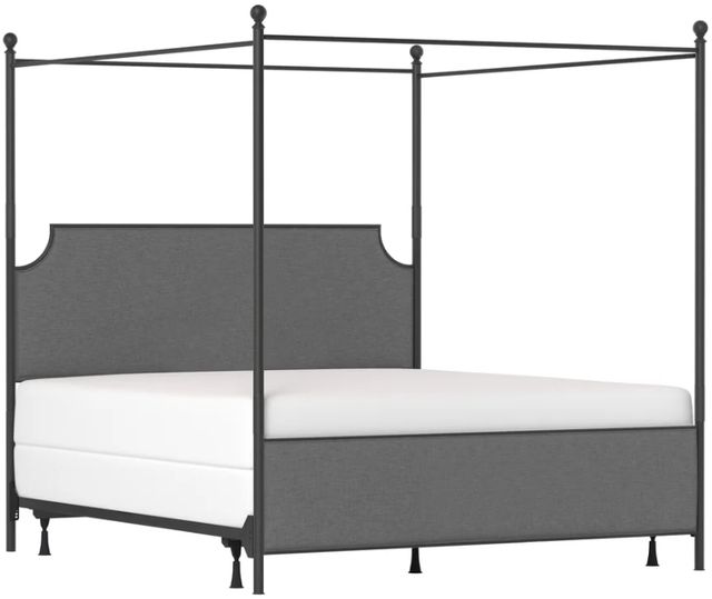 HH2 Home McArthur Gray/Matte Black King Canopy Bed-0