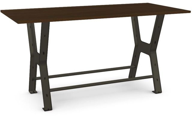 Amisco Customizable Parade 42" Solid Birch Bar Table with 1.63" Thick Tabletop-0