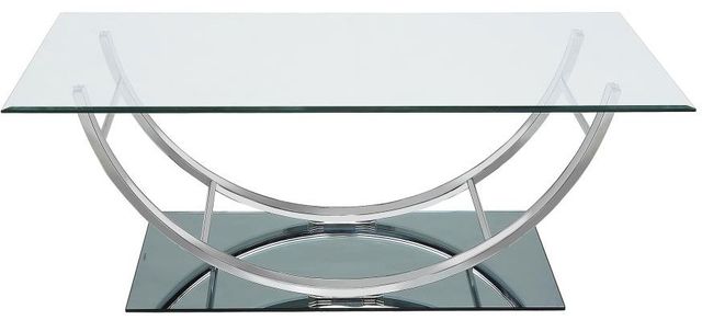 Coaster® Danville 3-Piece Tempered Glass Top Occasional Table with Chrome Base Set-1