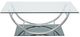 Coaster® Danville 3-Piece Tempered Glass Top Occasional Table with Chrome Base Set-1