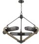 Cal® Lighting & Accessories Baden Iron/Wood Chandelier-0
