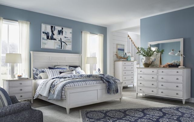 Magnussen Home® Echo Isles Driftwood and Sea Pearl Queen Classic Panel Bed-1