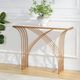 Stylecraft Gold/White Marble Arch Console Table-1
