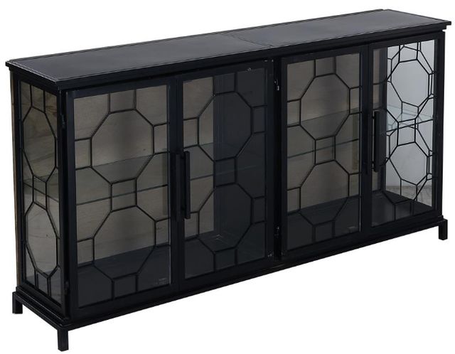 Jaipur Furniture Makali 4-Door Black Powder Cabinet-0