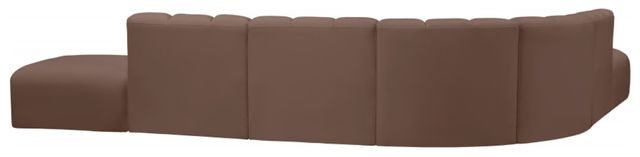 Meridian Furniture Arc 7-Piece Brown Vegan Leather Sectional-2