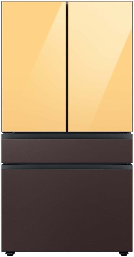 Samsung Bespoke 18" Sunrise Yellow Glass French Door Refrigerator Top Panel-1