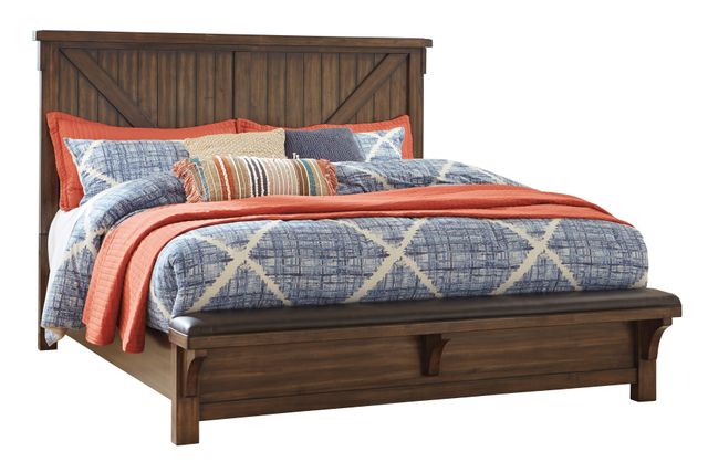 Signature Design by Ashley® Lakeleigh Dark Brown King Panel Bed-2