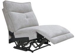 Mazin Furniture Tesoro Mist Gray Armless Reclining Chair-2
