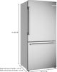 Bosch 100 Series 33'' 17.2 Cu. Ft. Anti-Fingerprint Stainless Steel Counter Depth Bottom Freezer Refrigerator with Total No Frost-2