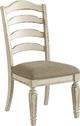 Signature Design by Ashley® Realyn Brown/Chipped White Upholstered Dining Side Chair-0