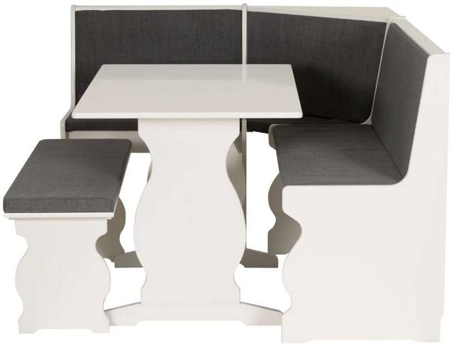 Linon Sasha 5-Piece Charcoal/White Dining Nook Set-3