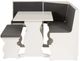 Linon Sasha 5-Piece Charcoal/White Dining Nook Set-3