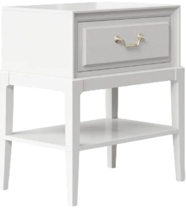 Bernards Renascence Pearl White End Table-0