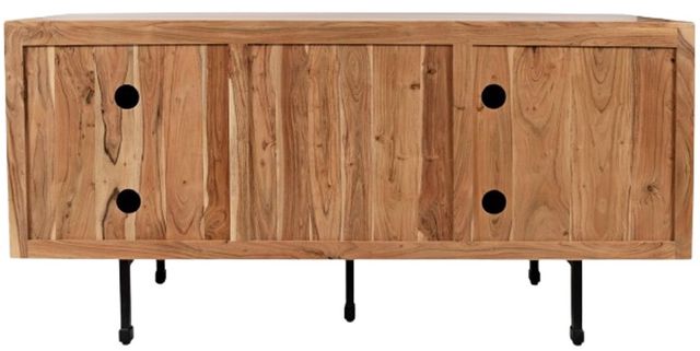 Jofran Inc. The Wave Brown 3-Door Accent Cabinet-3