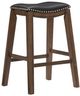 Mazin Furniture Black 29" Upholstered Pub Height Stool-1
