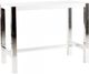 Moe's Home Collection Riva White Counter Height Table with Stainless Steel Base -0