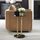 Uttermost® Aperture Brass Accent Table with Black Base and Top-1
