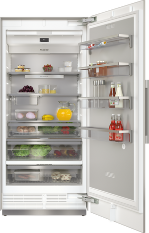 Front view of the Miele MasterCool™ 36 in. 20.6 Cu. Ft. Integrated Counter Depth Freezerless Refrigerator