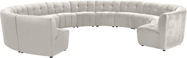 Meridian Furniture Limitless 13-Piece Cream Velvet Modular Sectional-1