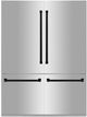 ZLINE Autograph Edition 60" 32.2 Cu. Ft. Stainless Steel Built In French Door Refrigerator with Water Dispenser and Ice Maker in Matte Black Accents-0