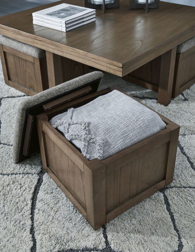 Signature Design by Ashley® Boardernest 5-Piece Brown Coffee Table and Stool Set-1