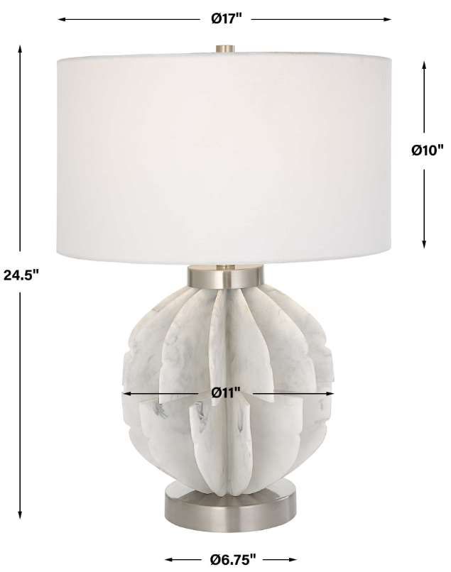 Uttermost® Repetition White Table Lamp-2