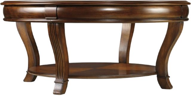 Hooker® Furniture Brookhaven Distressed Medium Clear Cherry Round Cocktail Table-0