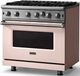 Viking® 5 Series 36" Blush Pro Style Liquid Propane Gas Range-2