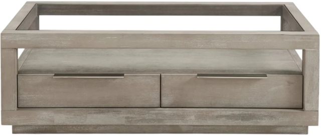 Modus Furniture Oxford Glass Top Coffee Table with Mineral Base-2
