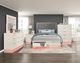 Homelegance® Noctis Beige/Gray Queen Platform Bed with Footboard Storage-1