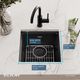 Elkay Quartz Classic® Black 15.75" Single Bowl Dual Mount Bar Sink Kit-4