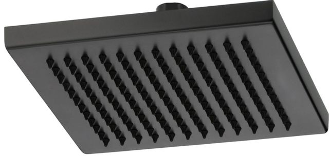 Brizo Essential™ Matte Black 2.5 GPM Linear Square Single-Function Raincan Shower Head-0