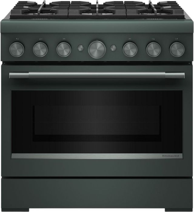 KitchenAid® 36" Juniper 6 Burner Pro Style Dual Fuel Range with No Preheat Air Fry Mode-0