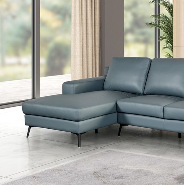 Furniture of America® Stordal Blue Sectional with Left Chaise-2