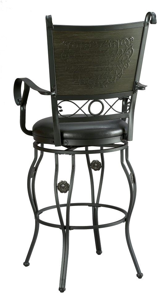 Powell® Lina Black Big and Tall Bar Stool-4