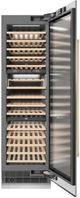 ZLINE Autograph Edition 24 in. 12.4 Cu. Ft. Triple Zone 100 Bottle Column Wine Cooler in Satin Stainless Steel and Polished Gold Accents-1
