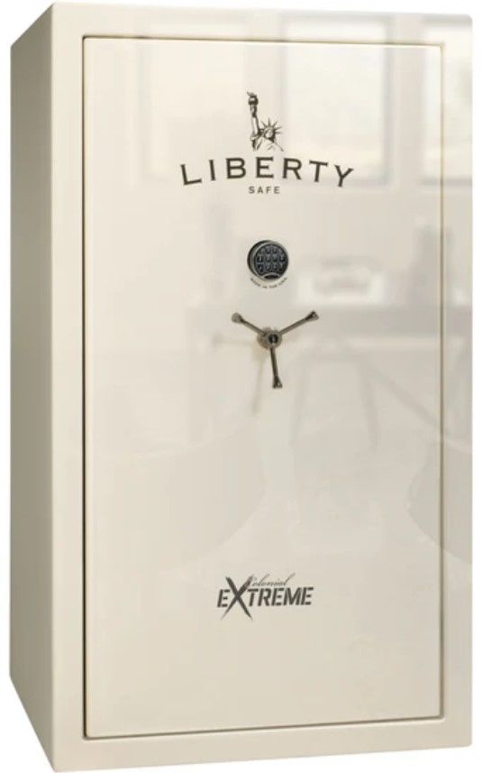 Liberty Safe Colonial Extreme White Gloss Black Chrome 50 Electronic Gun Safe-0