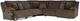 Signature Design by Ashley® Top Tier 5-Piece Chocolate Manual Reclining Curved Sectional-1