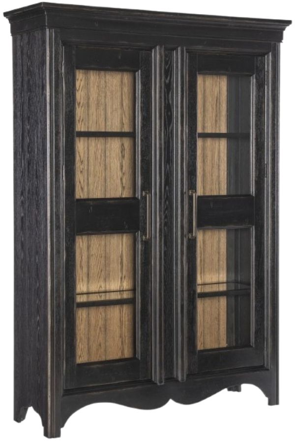 Legacy Classic Vintage Market Barnwood Oak/Kettle Black Display Cabinet-0