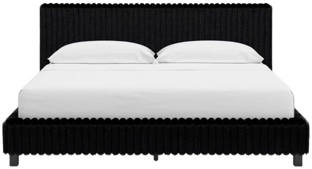 Signature Design by Ashley® Birmonton Black California King Upholstered Panel Bed-1