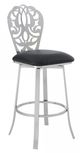 Armen Living Cherie Black 30" Bar Stool-0