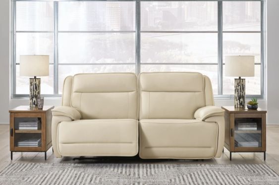 Signature Design by Ashley® Double Deal 2-Piece Almond Power Reclining Small Spaced Sectional-1