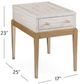 Bassett Mirror Perrine White Top Accent Table with Brass Base-2