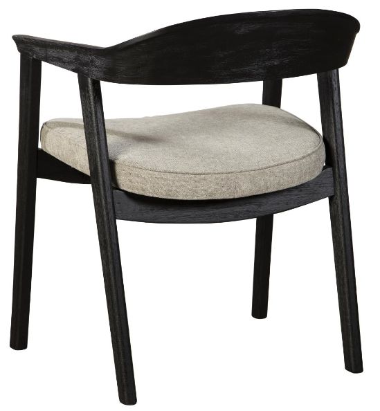 Nest Home Collections Vanessa Matte Black/Anew Gray Arm Chair-2